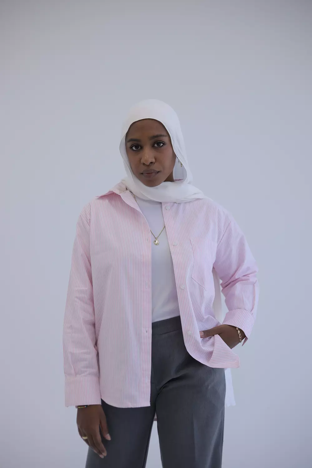 Pink striped shirt with pocket-2nd-img