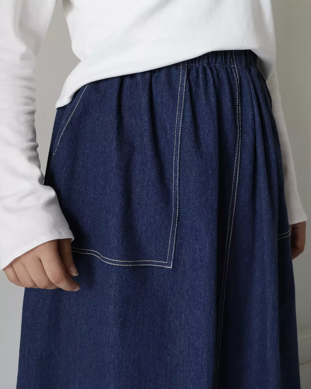 Denim Skirt Dark Blue A Line - TEENAGE 7