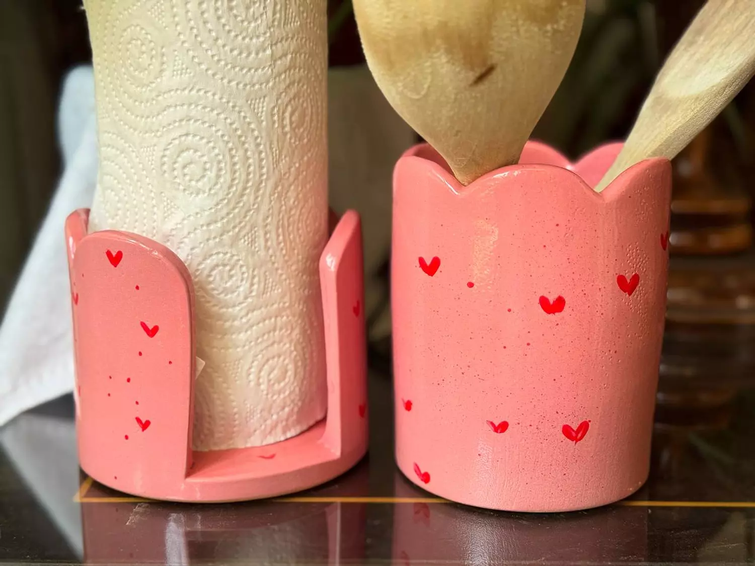 Pink Hearts tissue holder 3