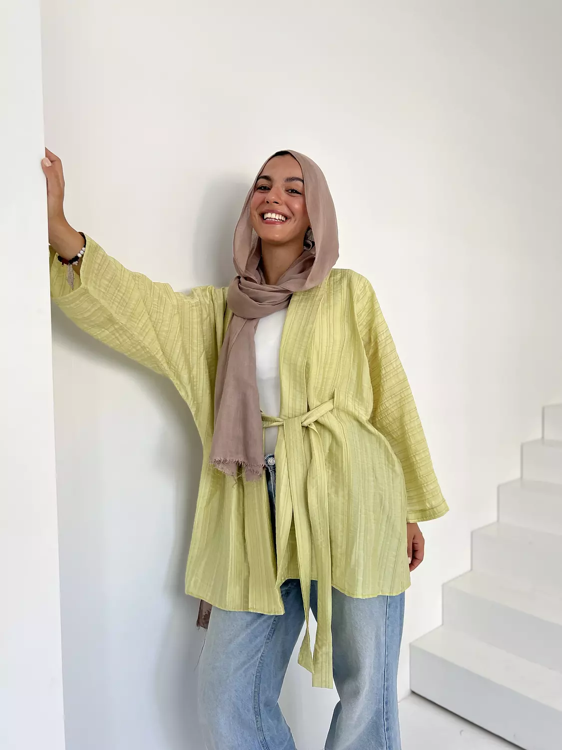 Summer Breeze Yellow-Green Cardigan 3
