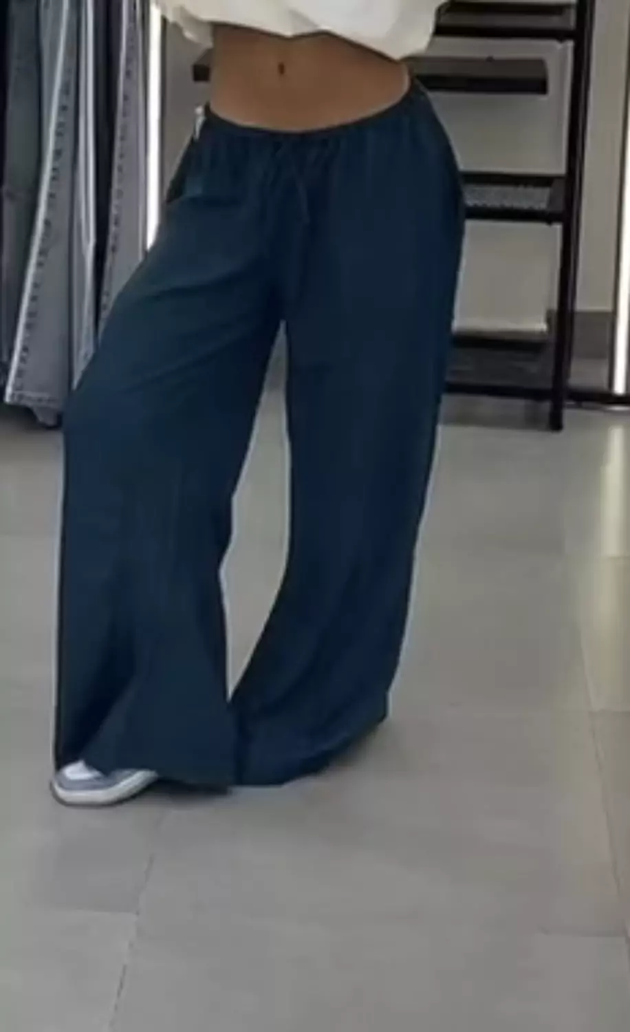 Olive oversized linen Pants  1
