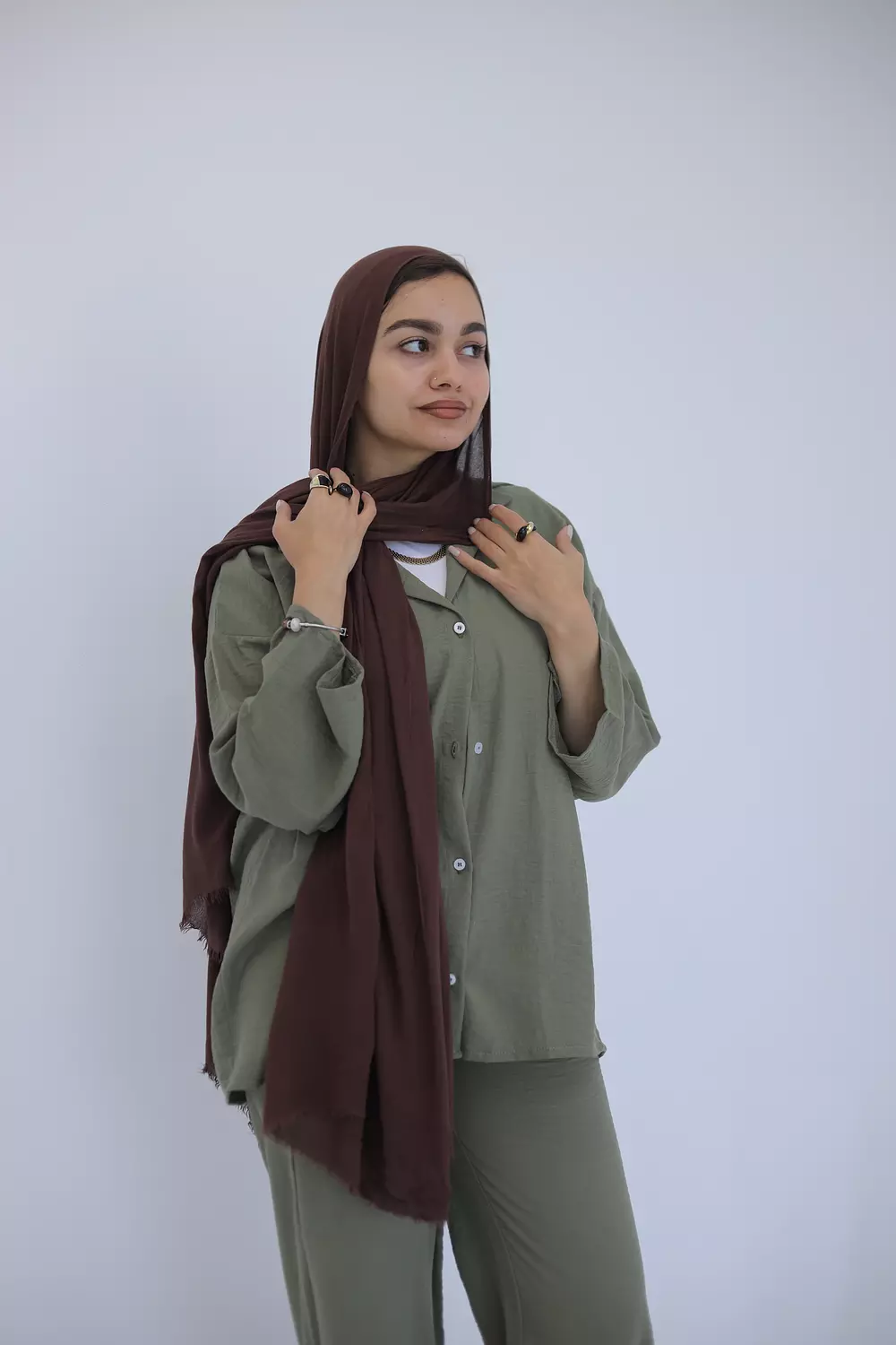 Brown linen suit 3