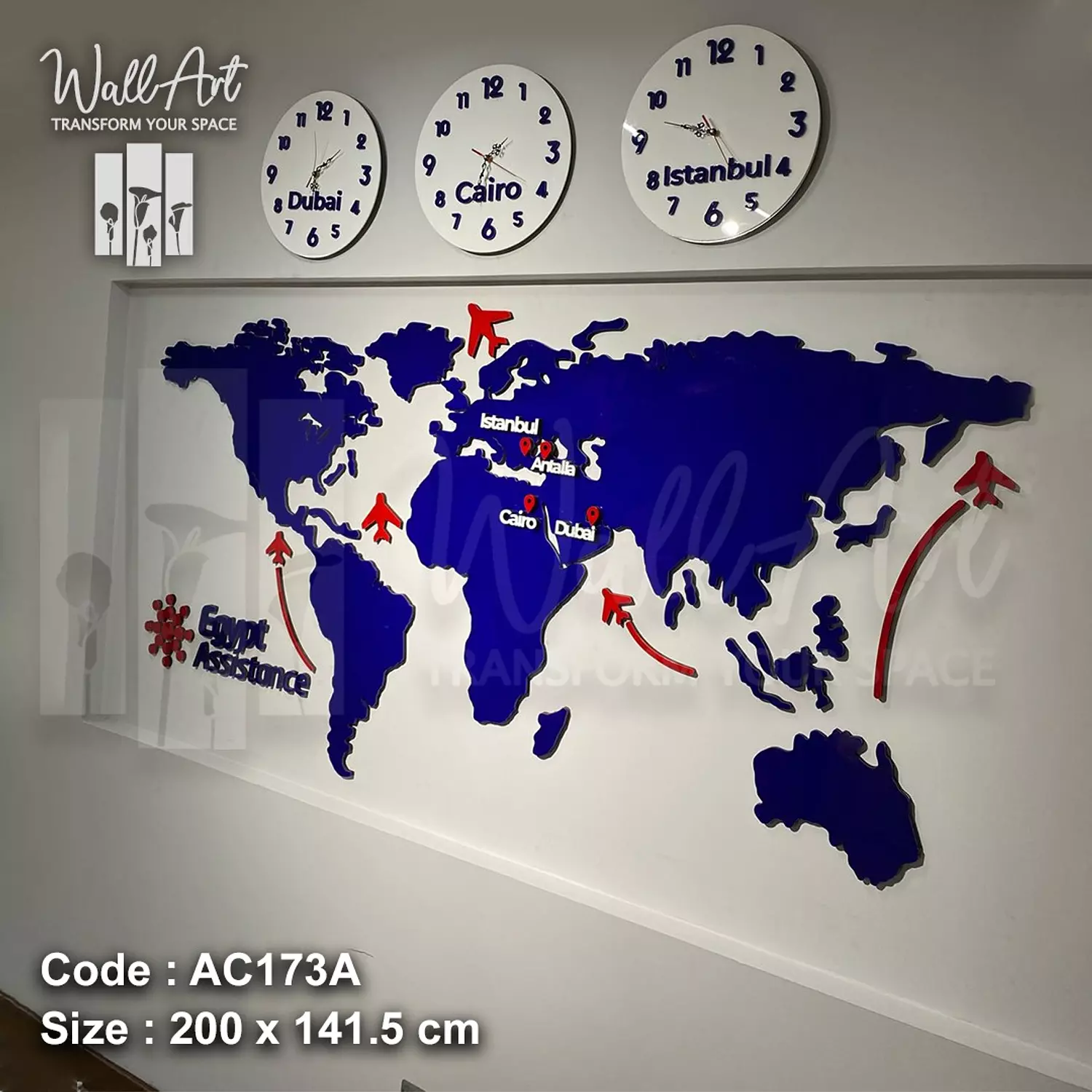 AC173-Coloured Acrylic Map    2