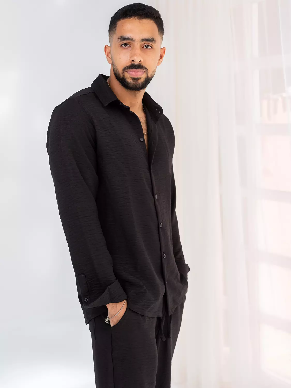 Linen Shirt | Black hover image