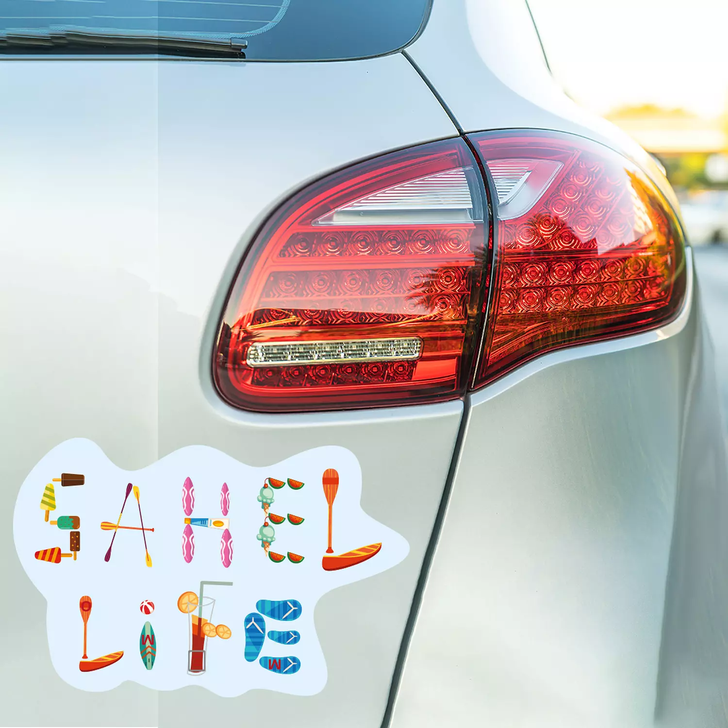 Memo Sahel Life stickers pack , 17x11 cm + 8.5x5.5 , 2 Pieces, for Laptop, Notebook & Car  2