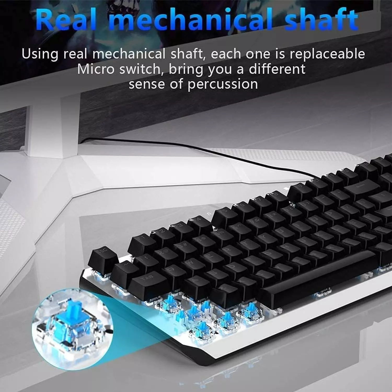 AULA Wind F3087 Mechanical Gaming Keyboard, 87 Keys, Stunning  Backlight, USB Connection, Compact Design 12