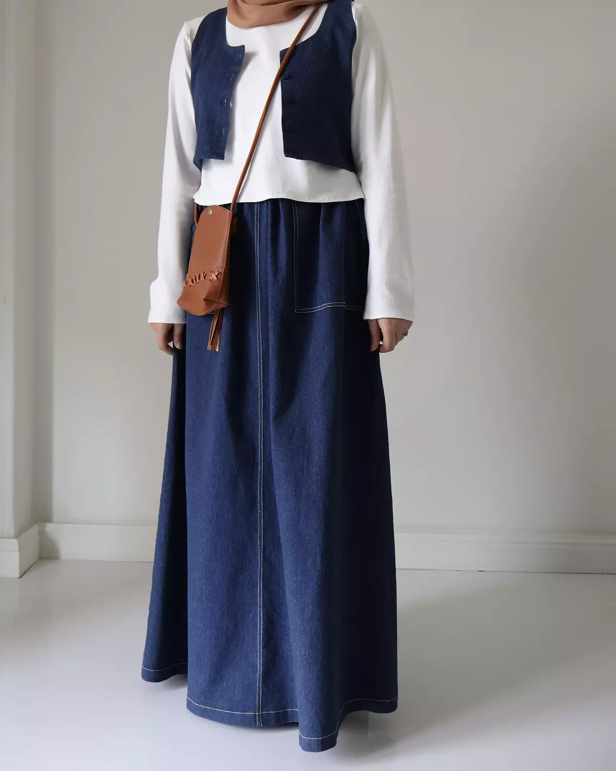 Denim Skirt Dark Blue A Line - TEENAGE 4
