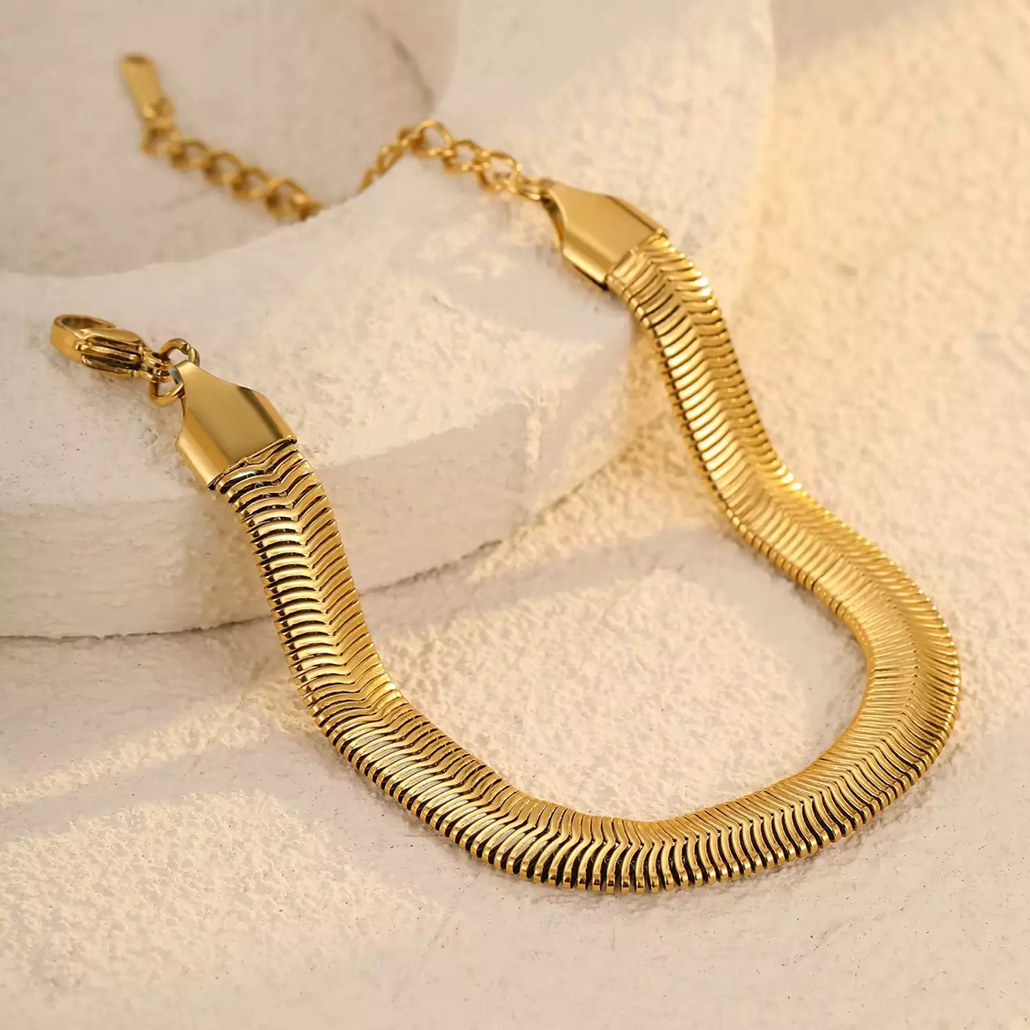 Thick Snake chain Necklace - Bracelet 8
