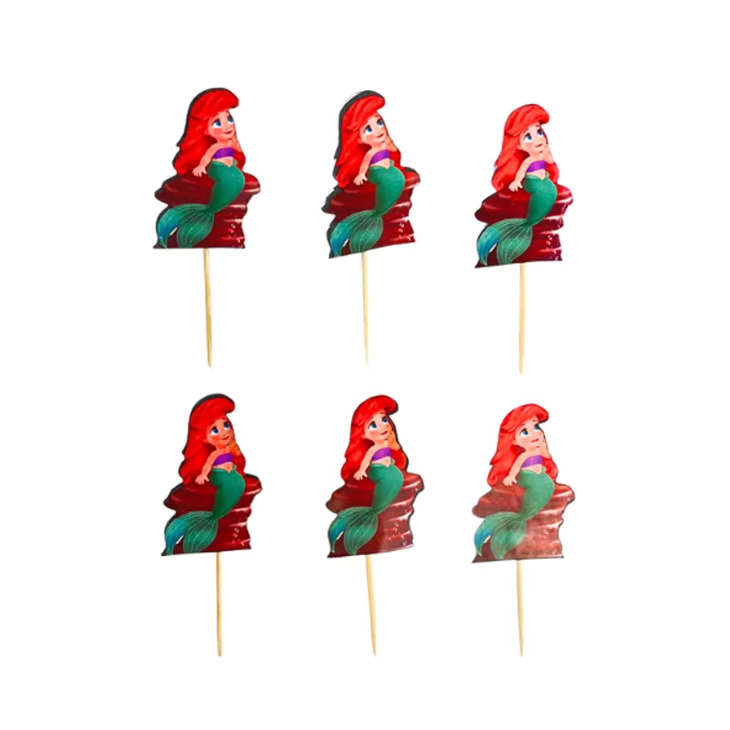Little Mermaid Cupcake Toppers image