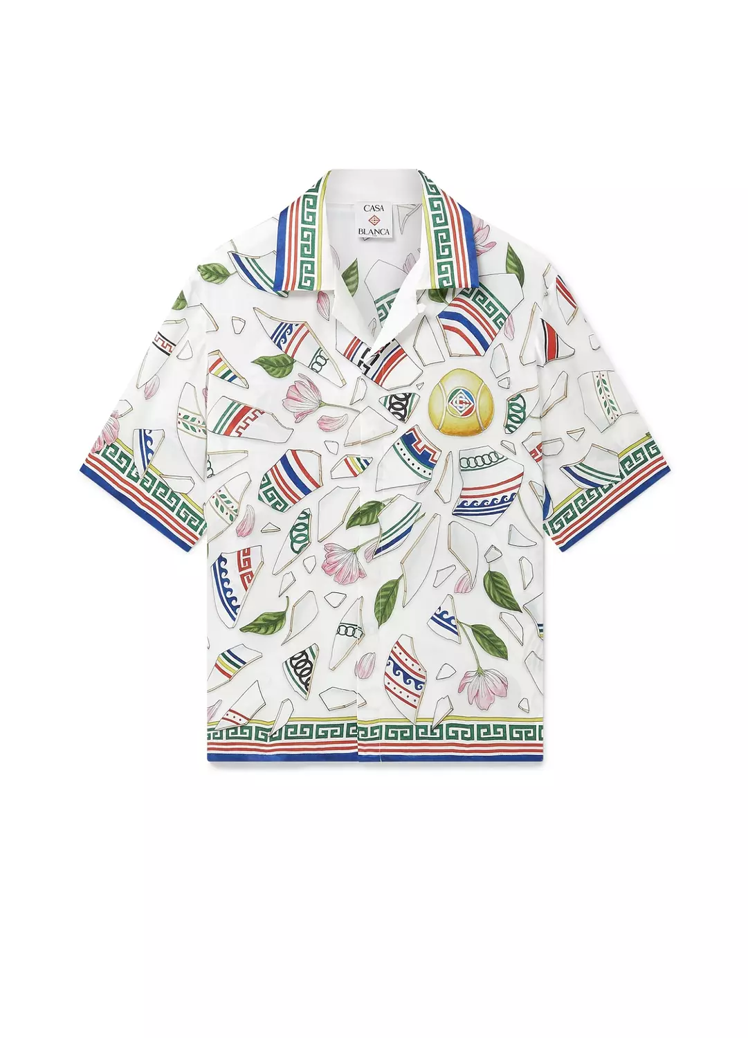   CASABLANCA LE SLEEVE SILK SHIRT