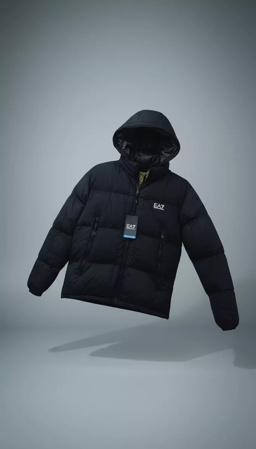 EA7 puffer jacket black 3