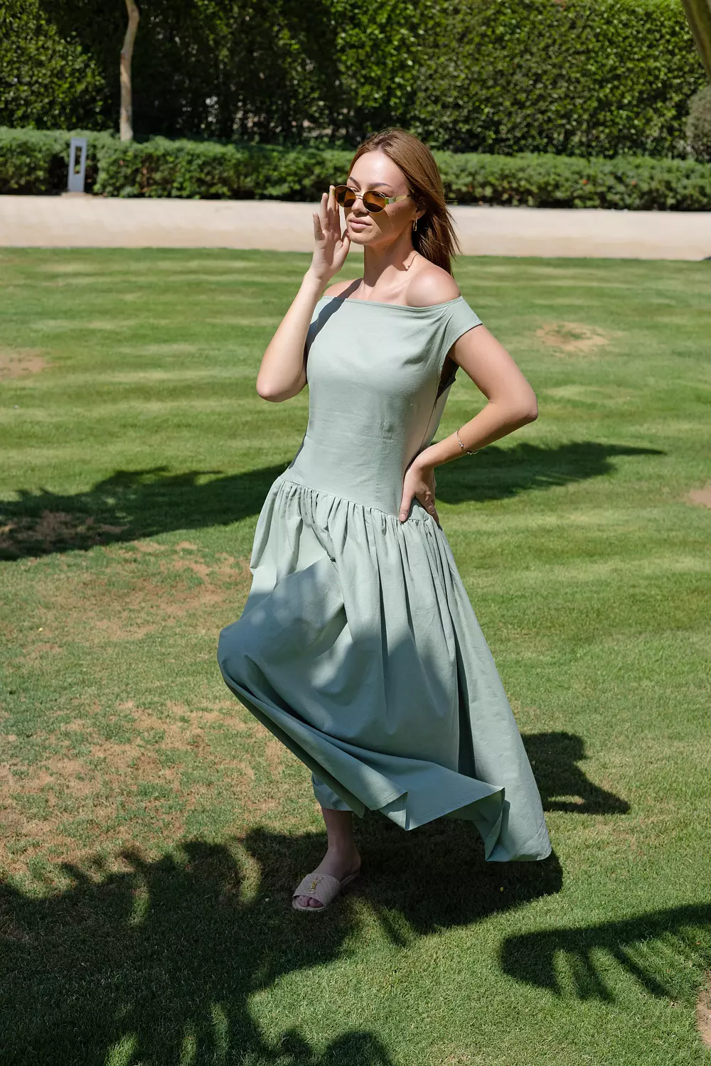 Lila Dress In Mint Green image