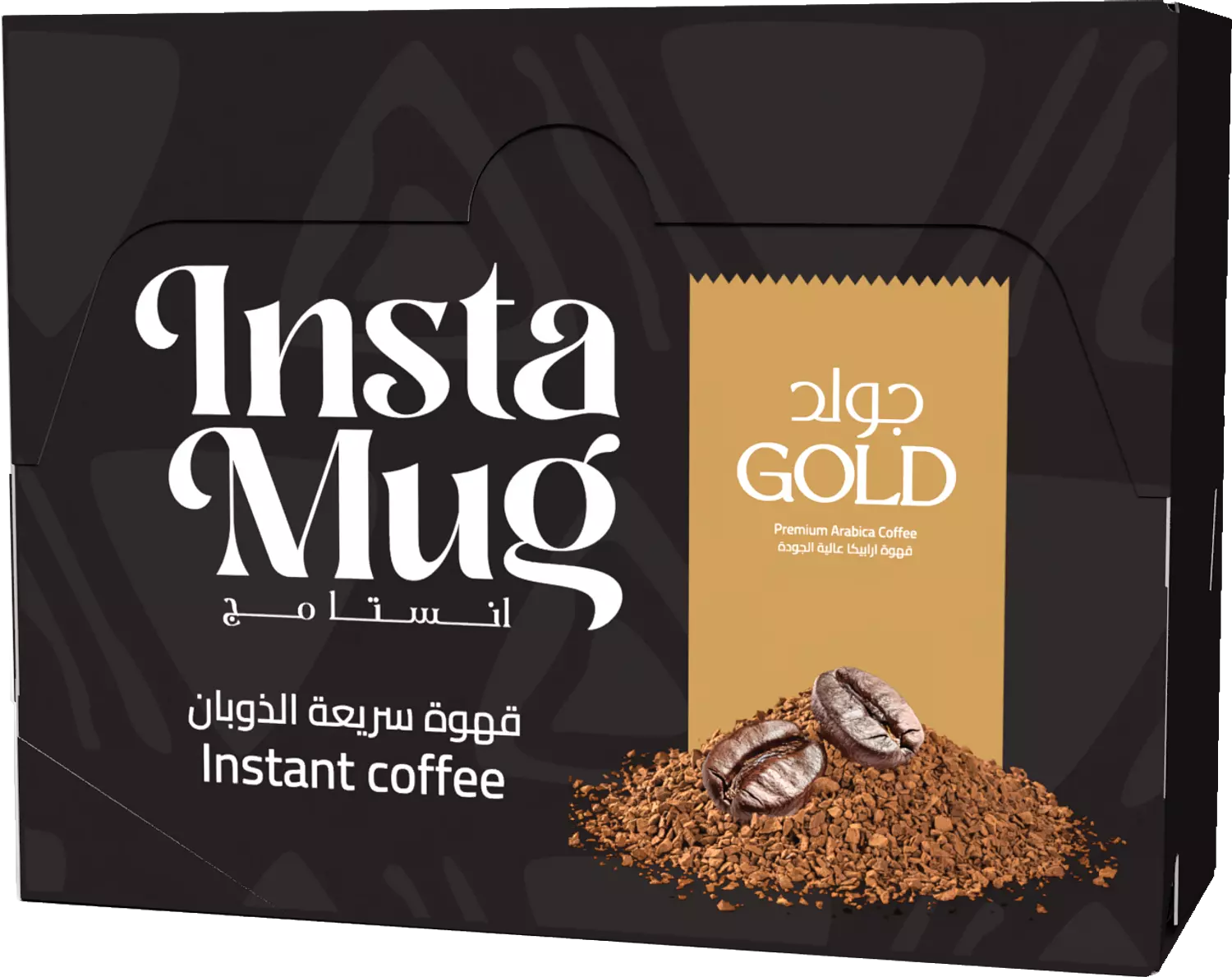 انستامج قهوه سريعة الذوبان جولد علبة أظرف -25 ظرف  image