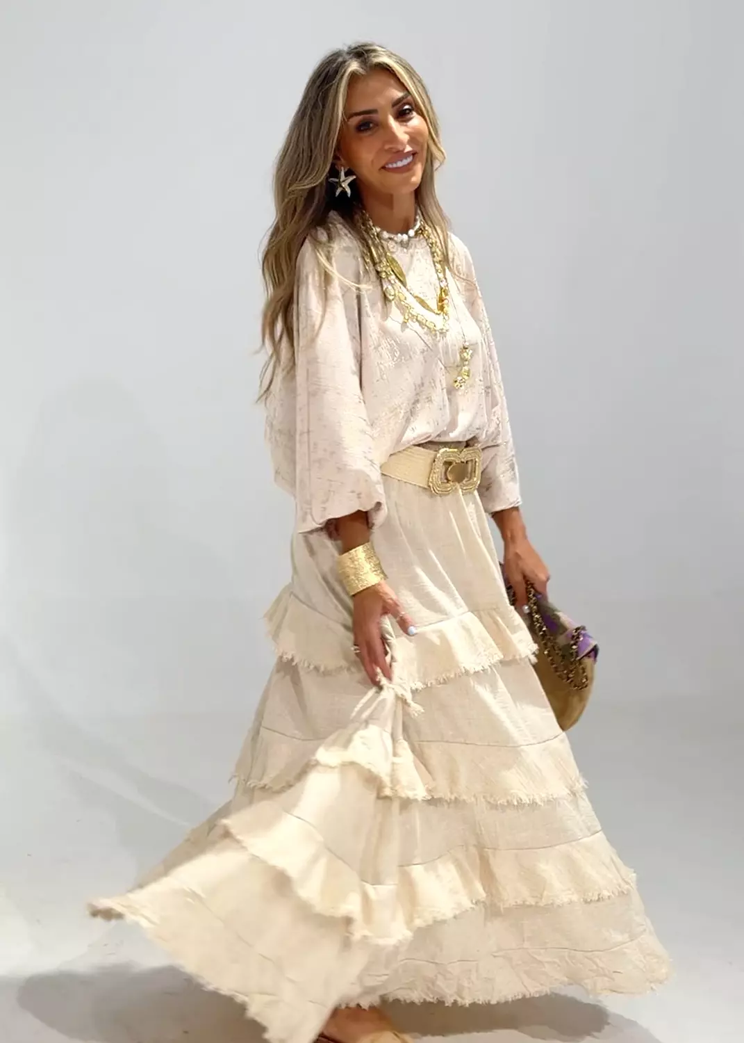 Fluffy Linen Skirt  (3193 -2) 6