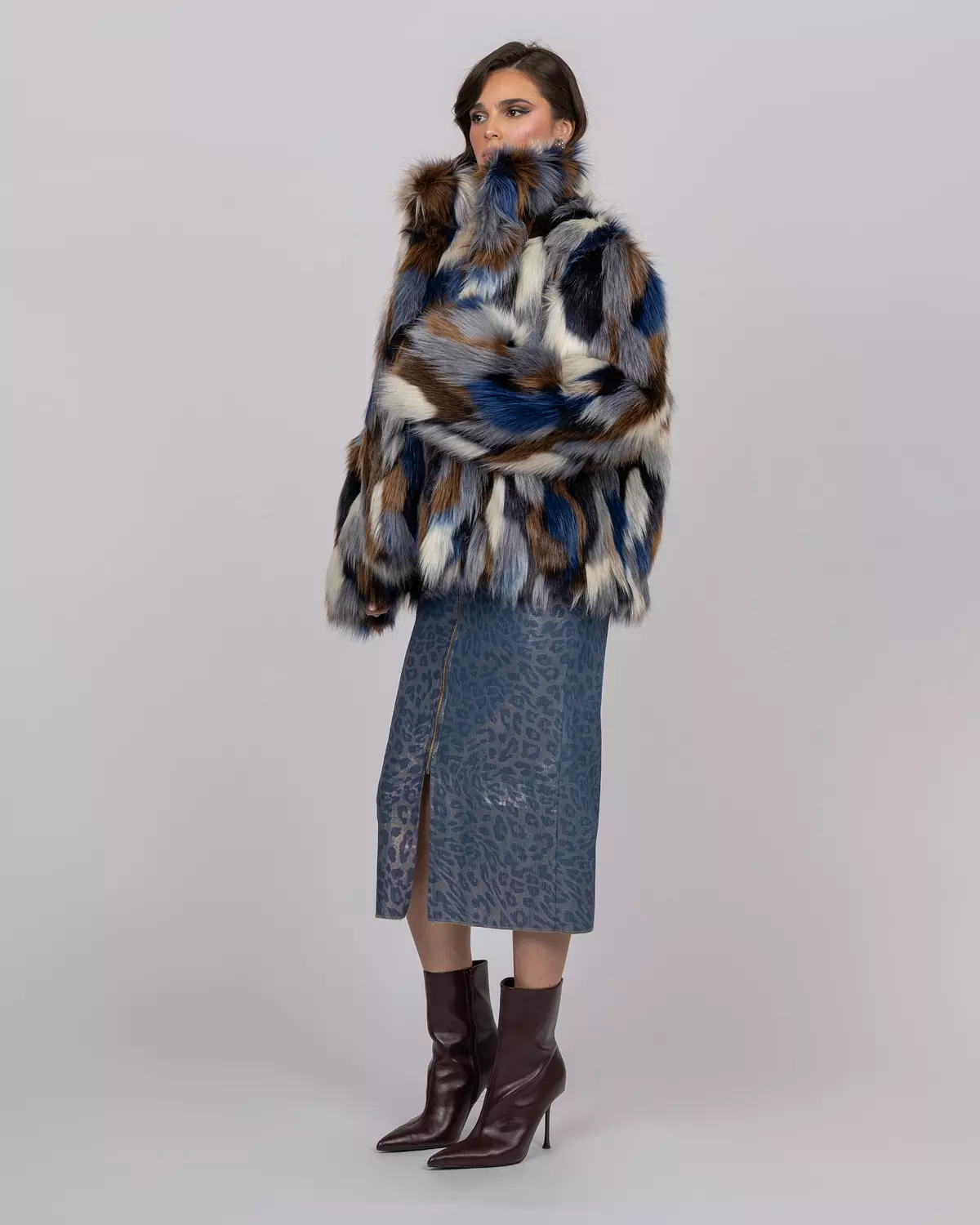 Multicolored Faux Fur Jacket 3