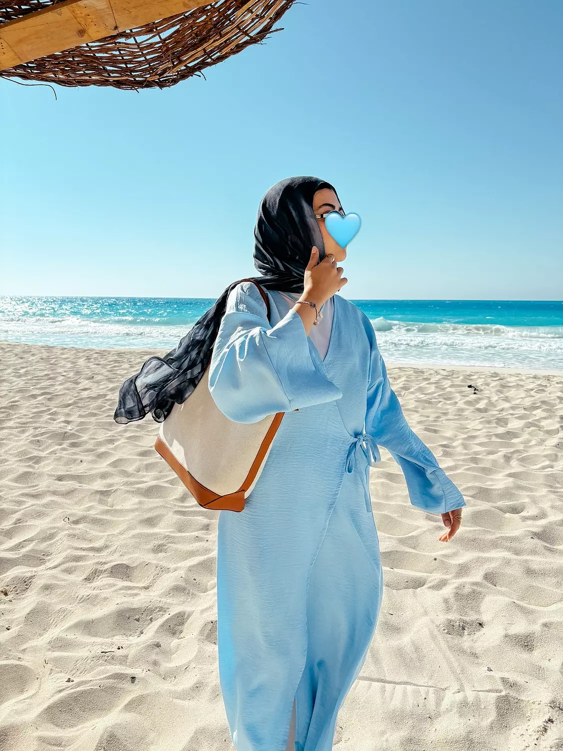 Nature Wrapped Dress- Baby Blue  7
