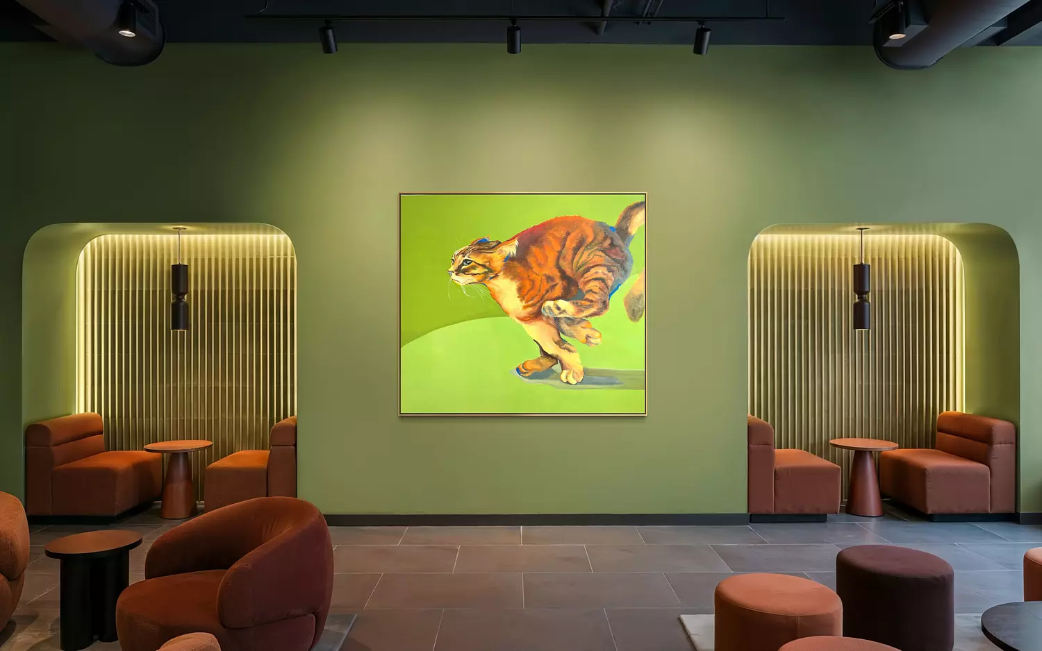 The Impulsive Persona (Green Painting – The Leaping Cat) 3