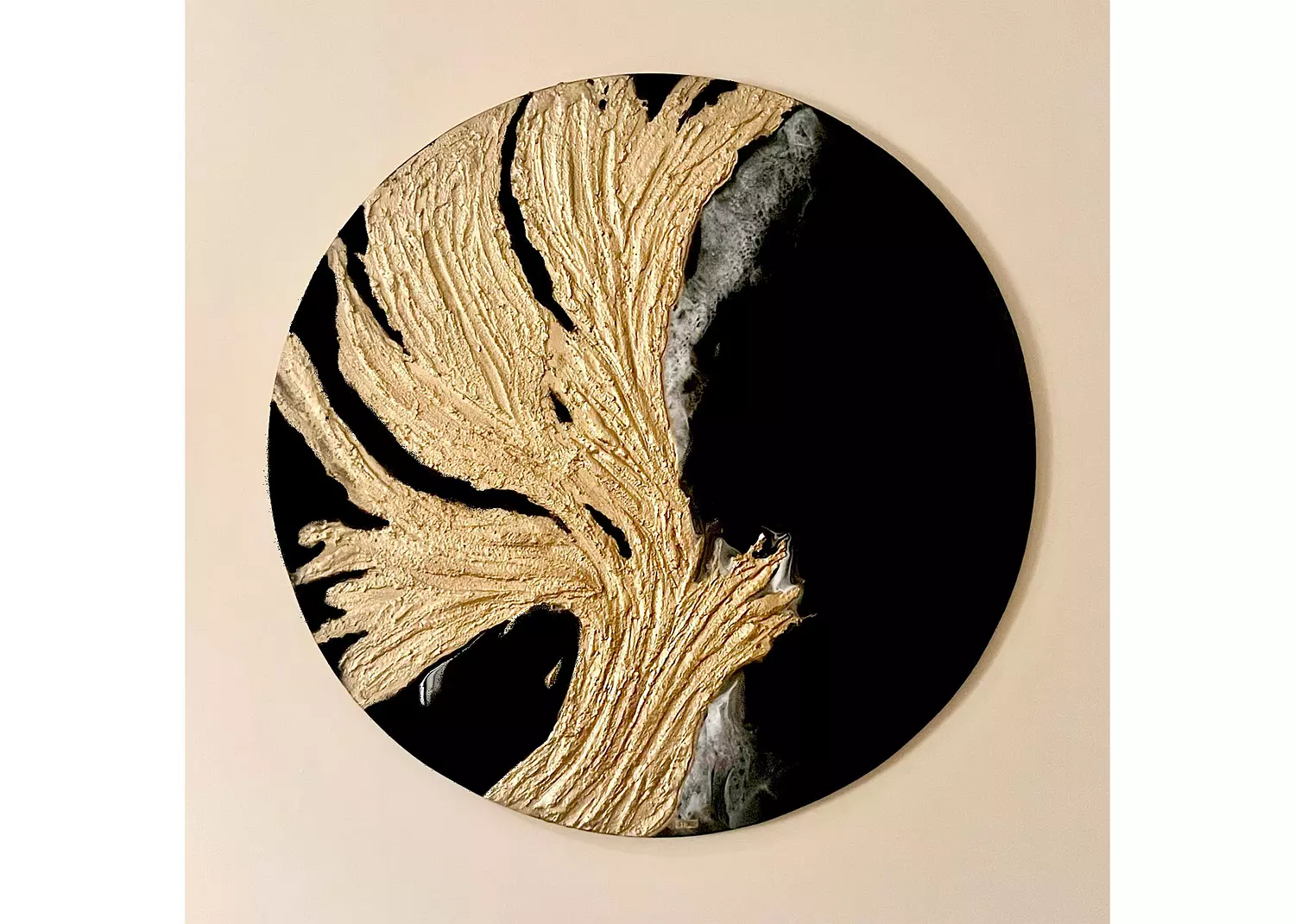 Textured Epoxy Round Painting image