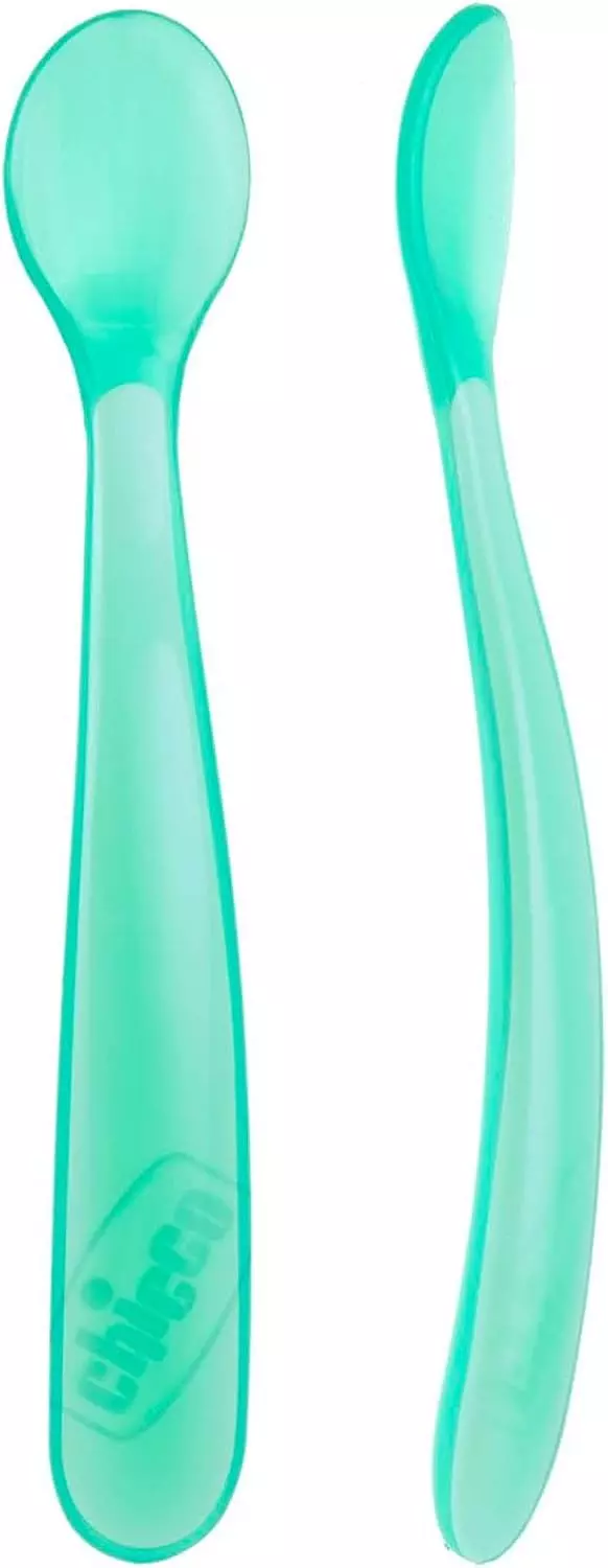 CHICCO SOFTLY SPOON 2 PCS BLUE  3