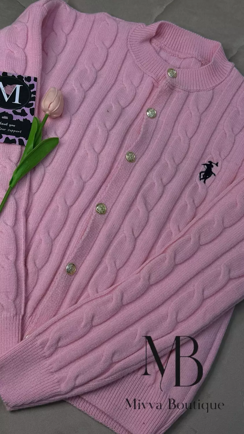 Soft Polo-Embroidered Cardigan * 14