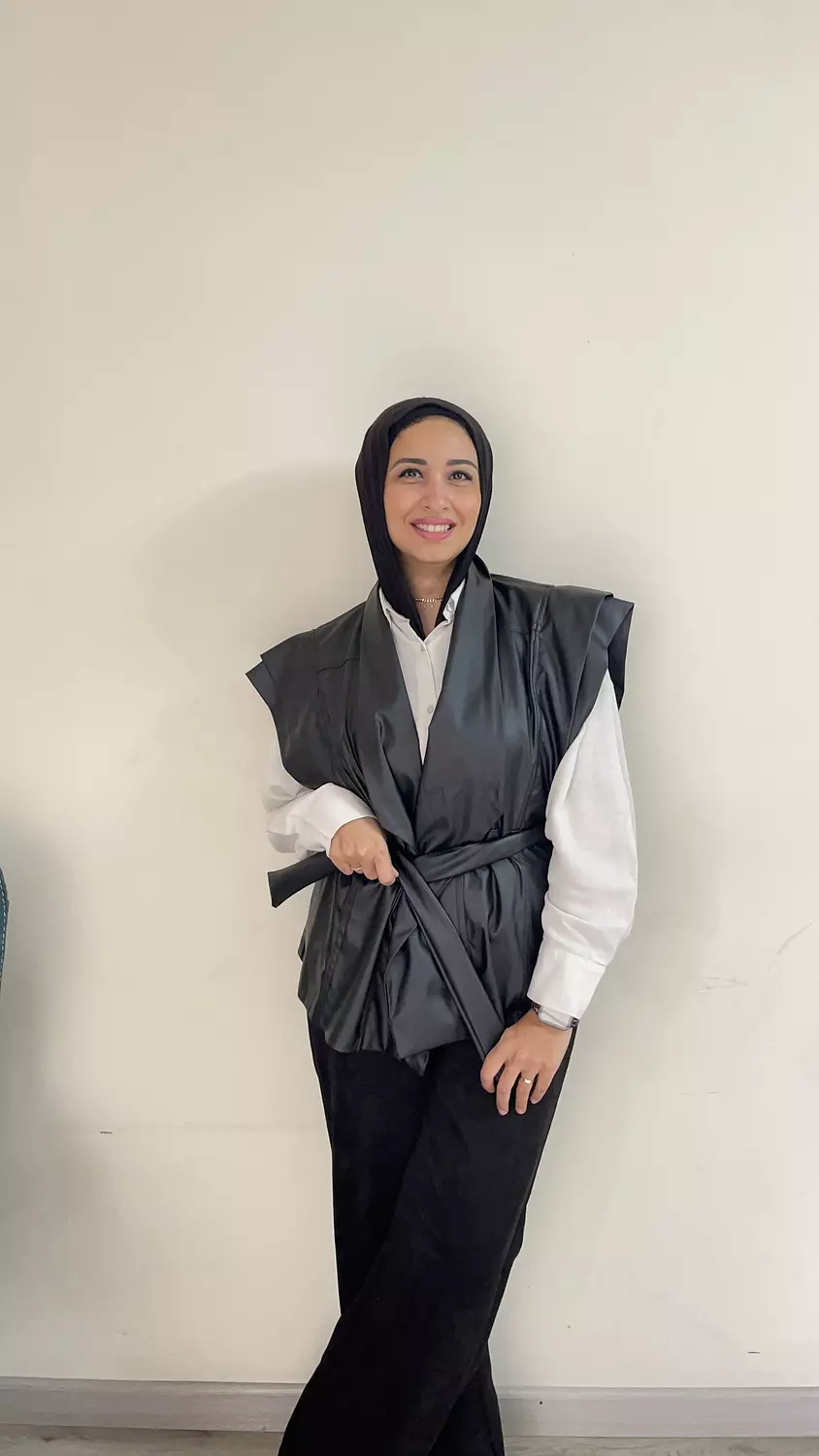 Bold Leather Vest - black hover image