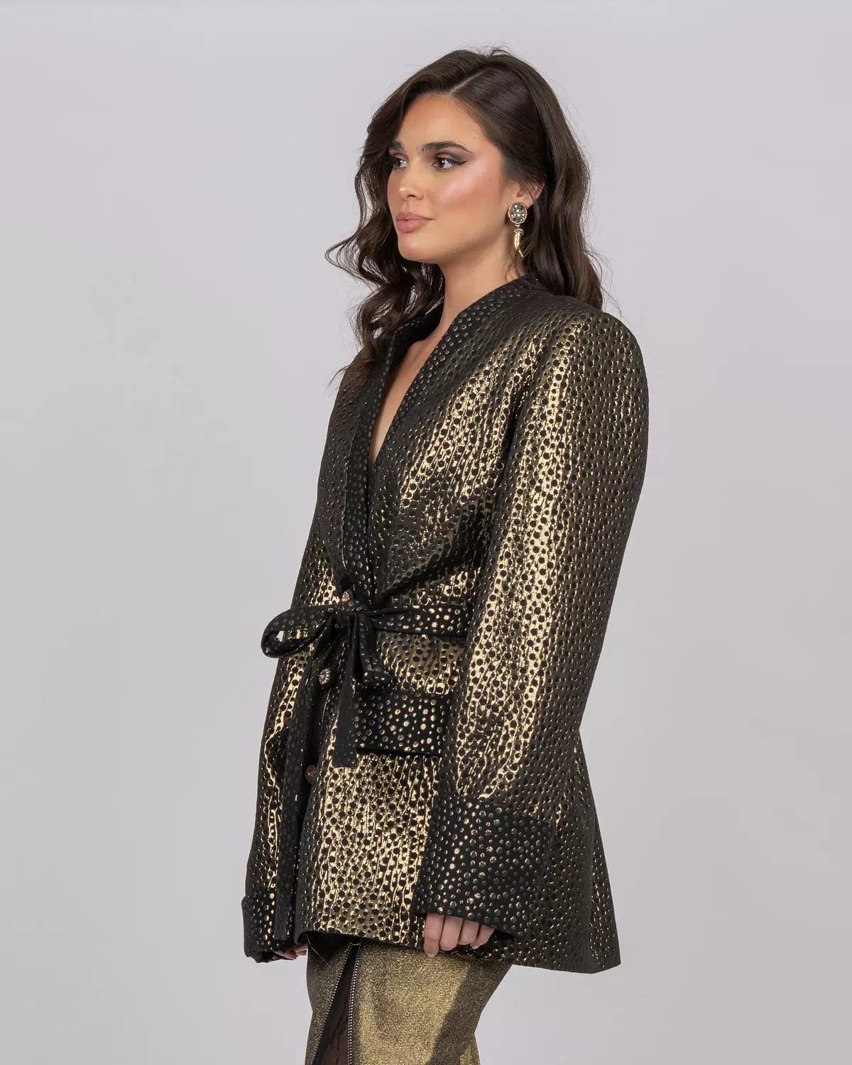 Dotted Brocade Blazer Jacket 5