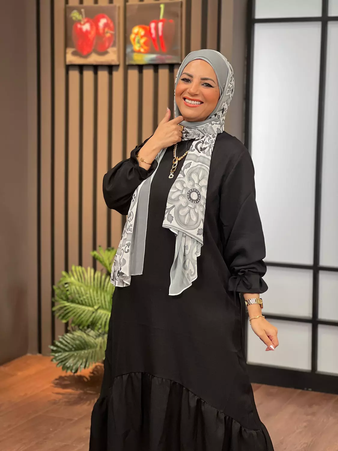 Ribboned Linen Dress - Black 3