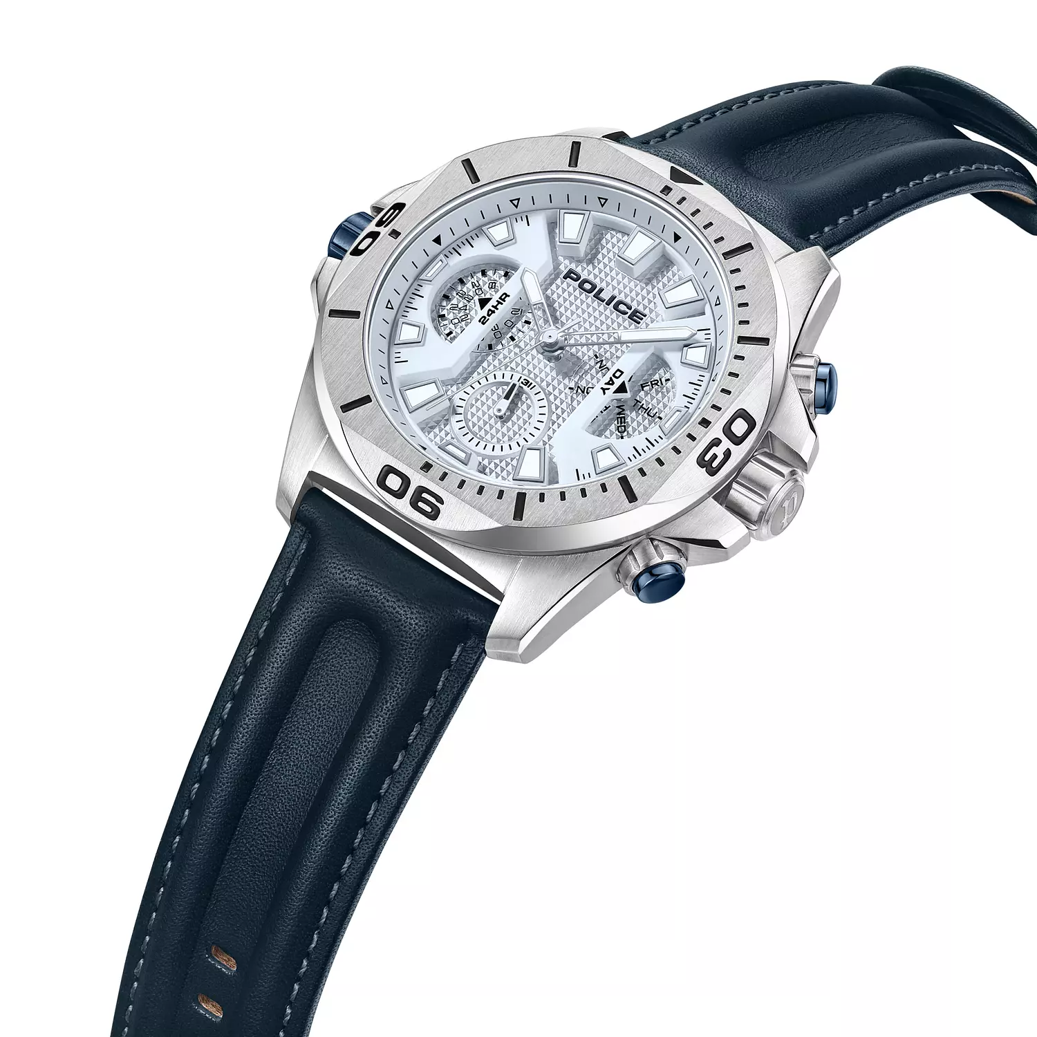 Police watches electrical Mens Analogue Quartz Watch with Leather bracelet PEWJF0022503 2