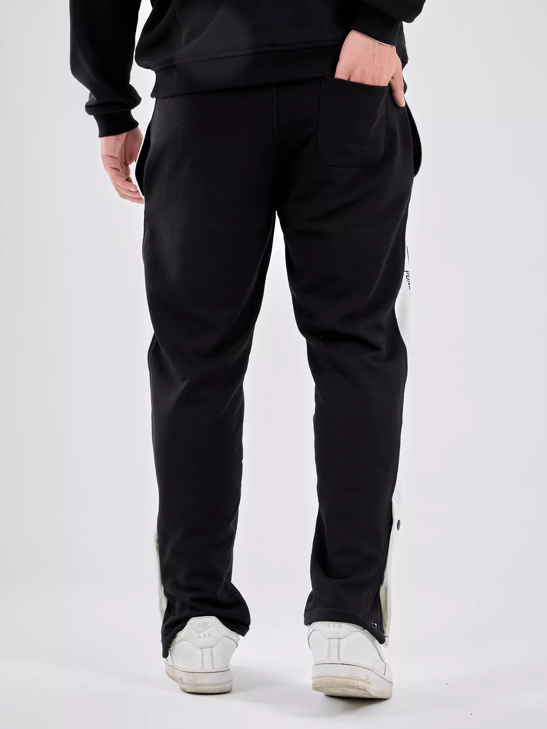 ESSENTIAL STRIPE SWEATPANTS "black" 6