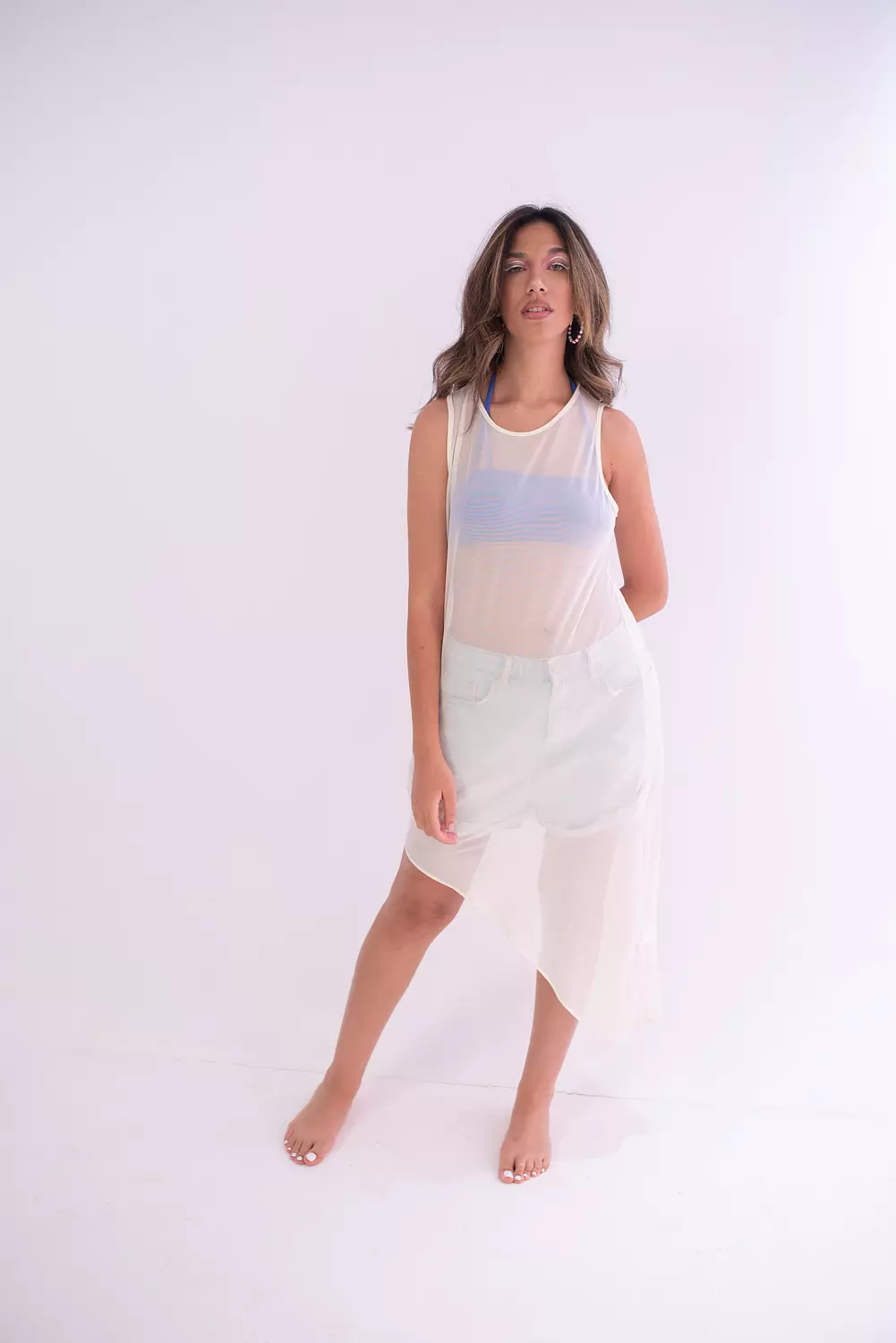 diagonaled beach cover-up  5