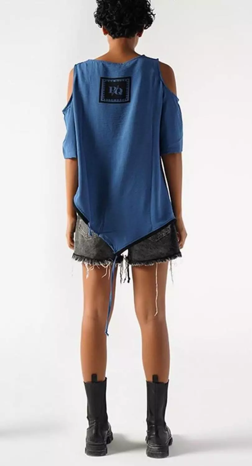 Rebel Script Cold-Shoulder Tee hover image
