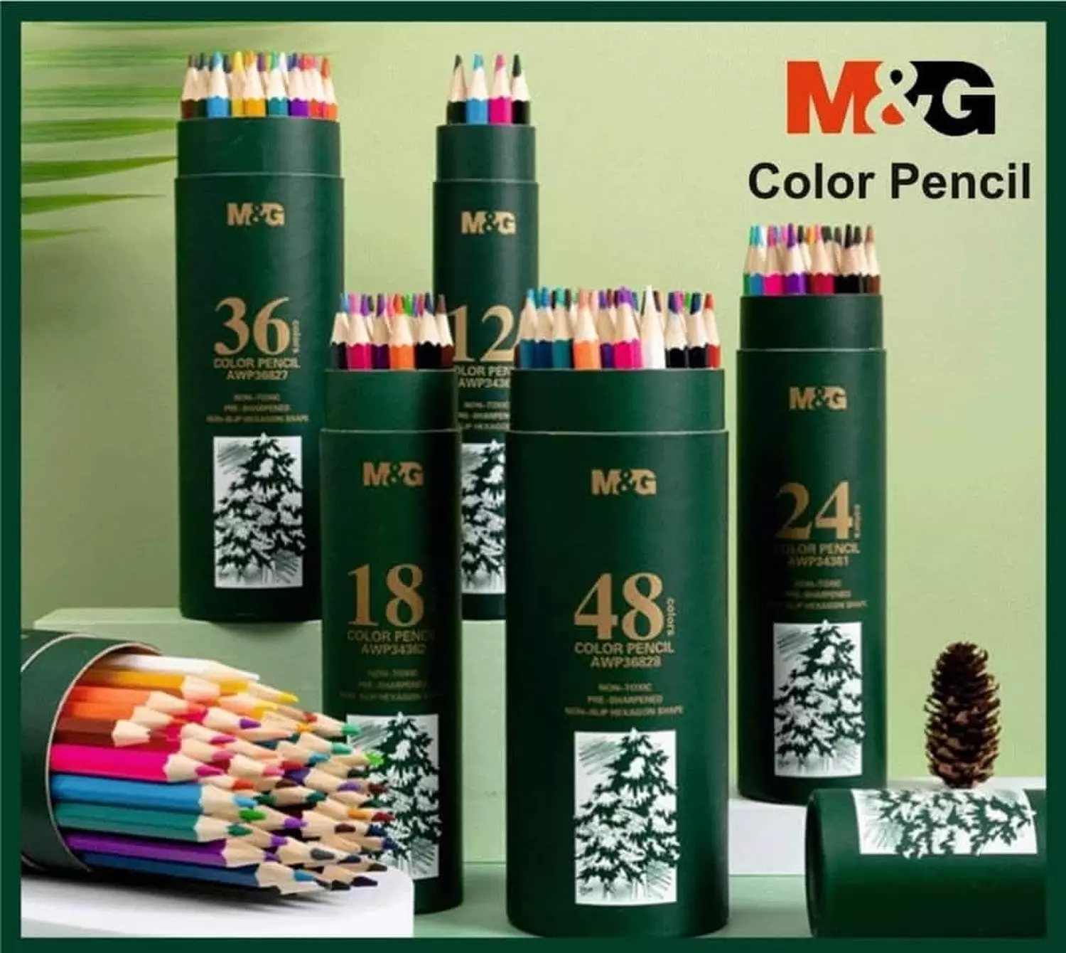 طقم الوان خشب M&G أسطوانة Wood color set M&G Cylinder  image