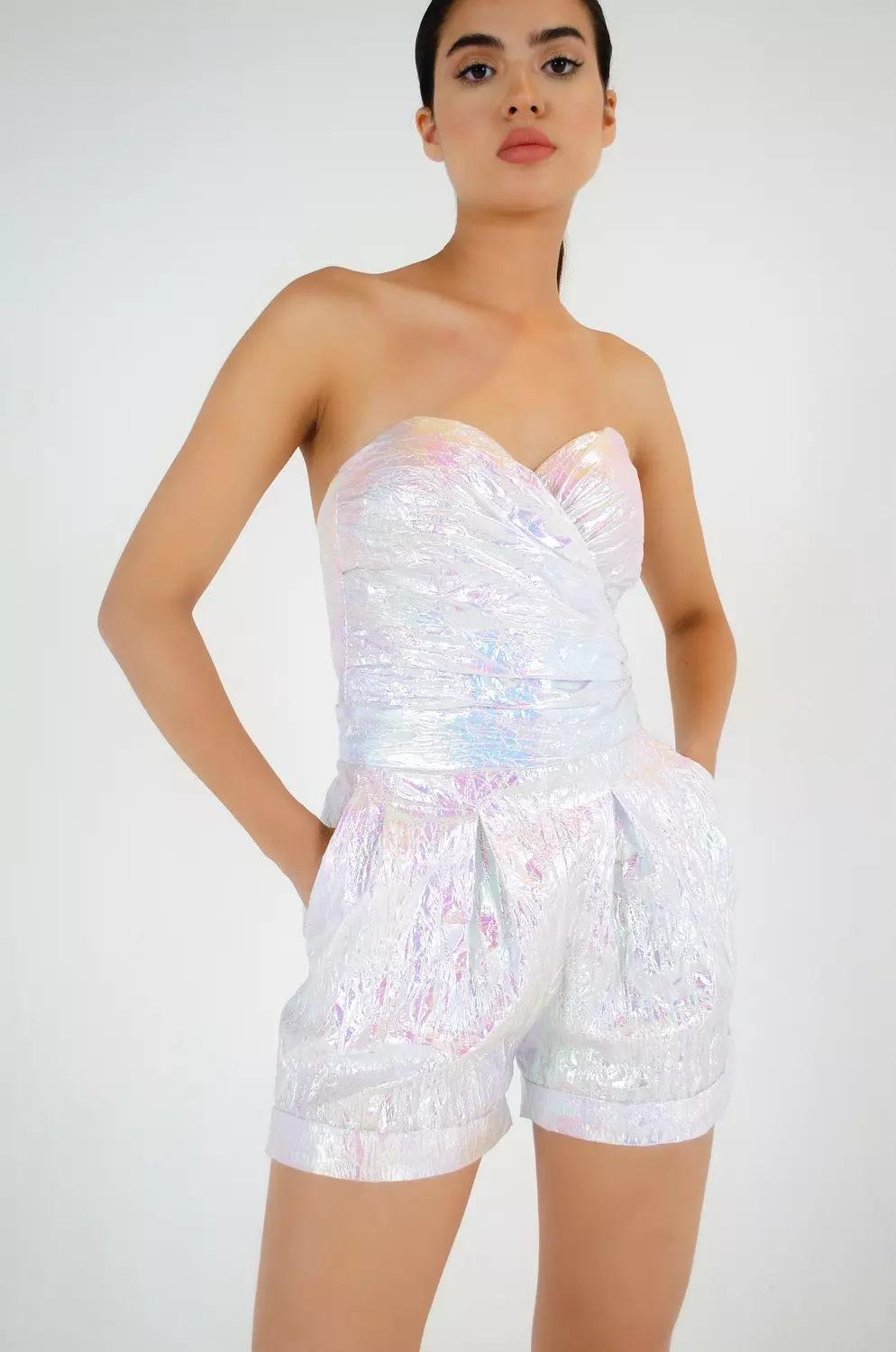 Exquisite White Paper Romper hover image