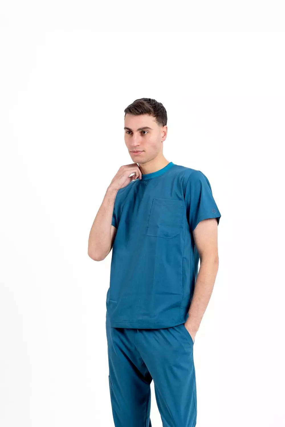<p><strong><span style="color: rgb(93, 92, 90)">Premium Rounded Neck MJ Scrub - Dark Teal</span></strong></p>