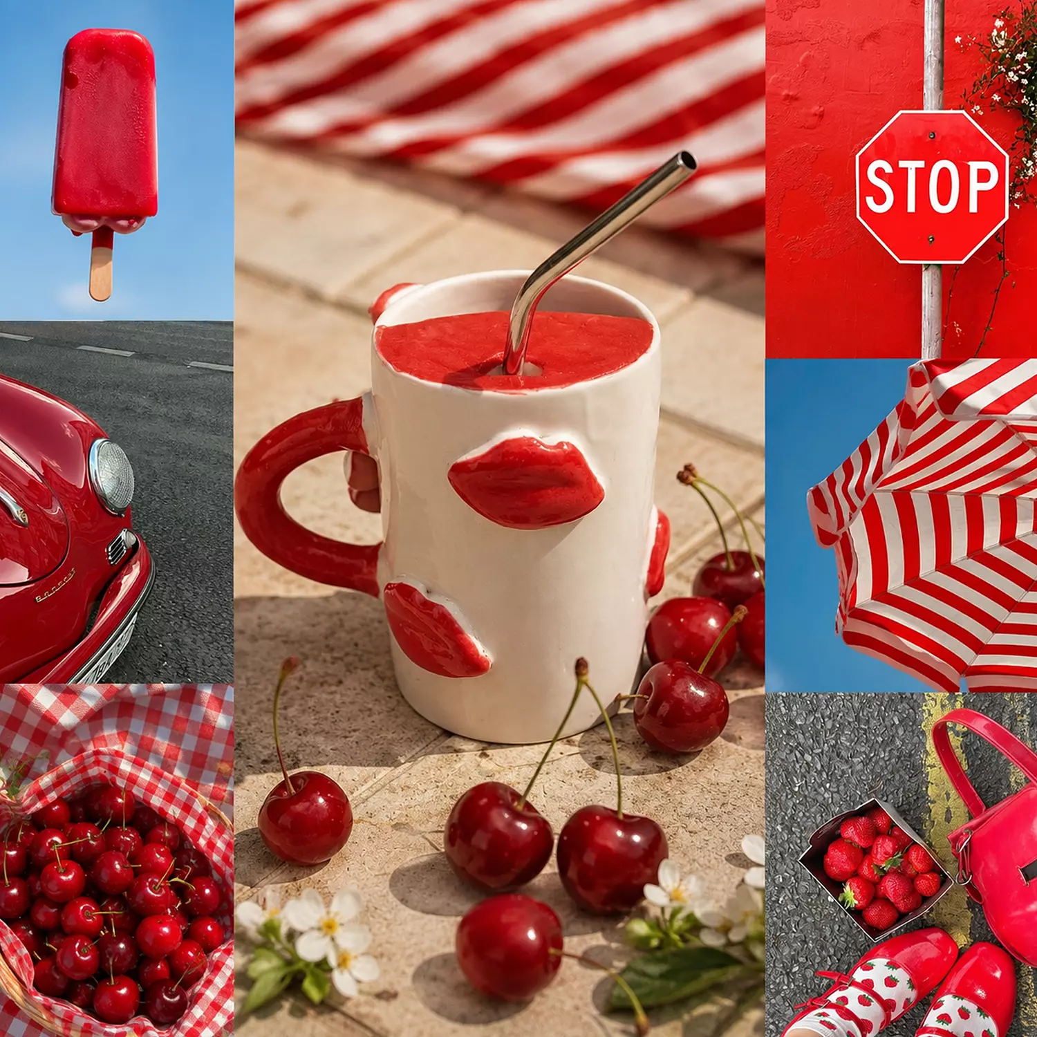 Red Kisses Mug hover image