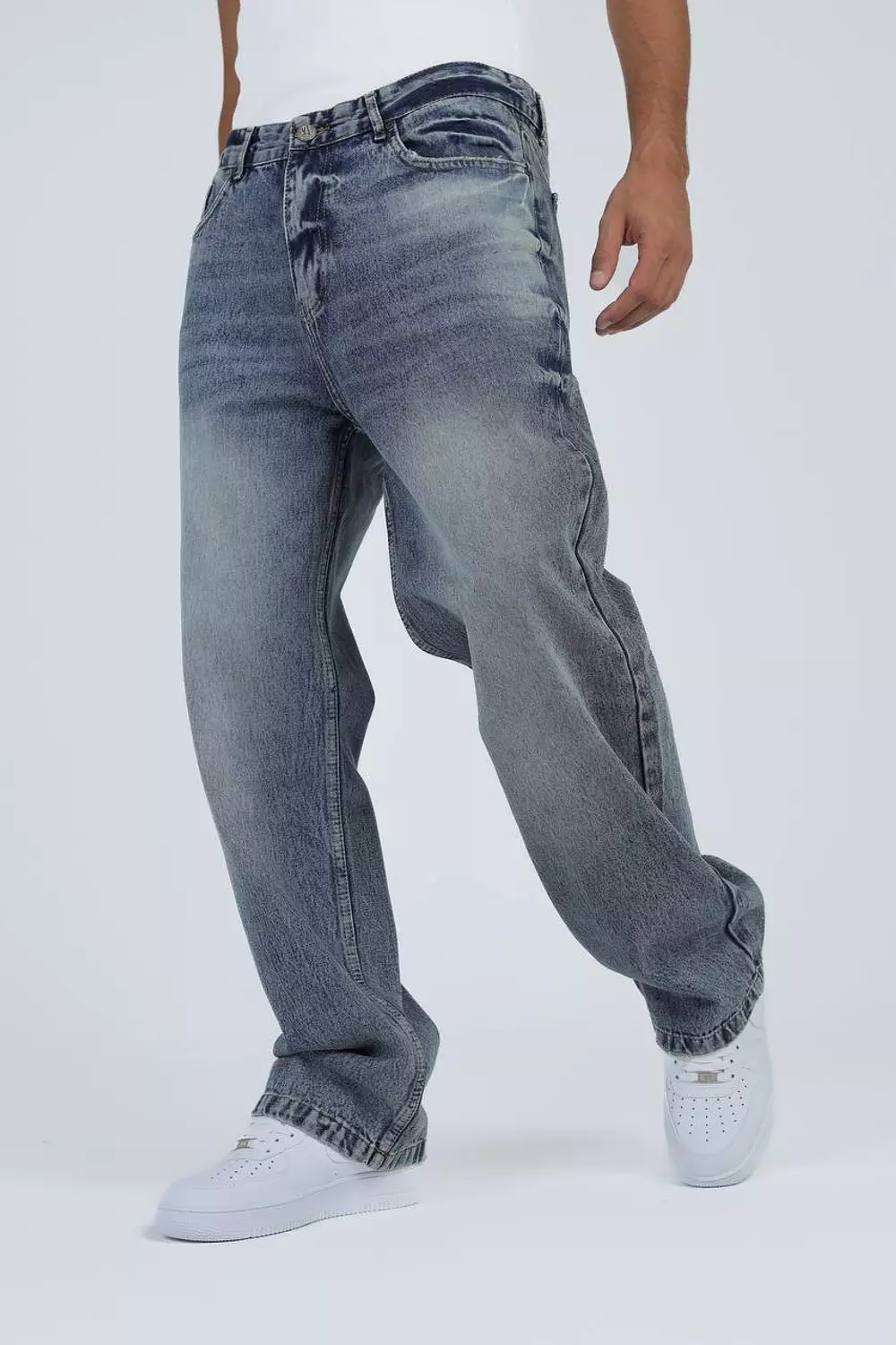 Stonewash Blue Relaxed Jeans 1