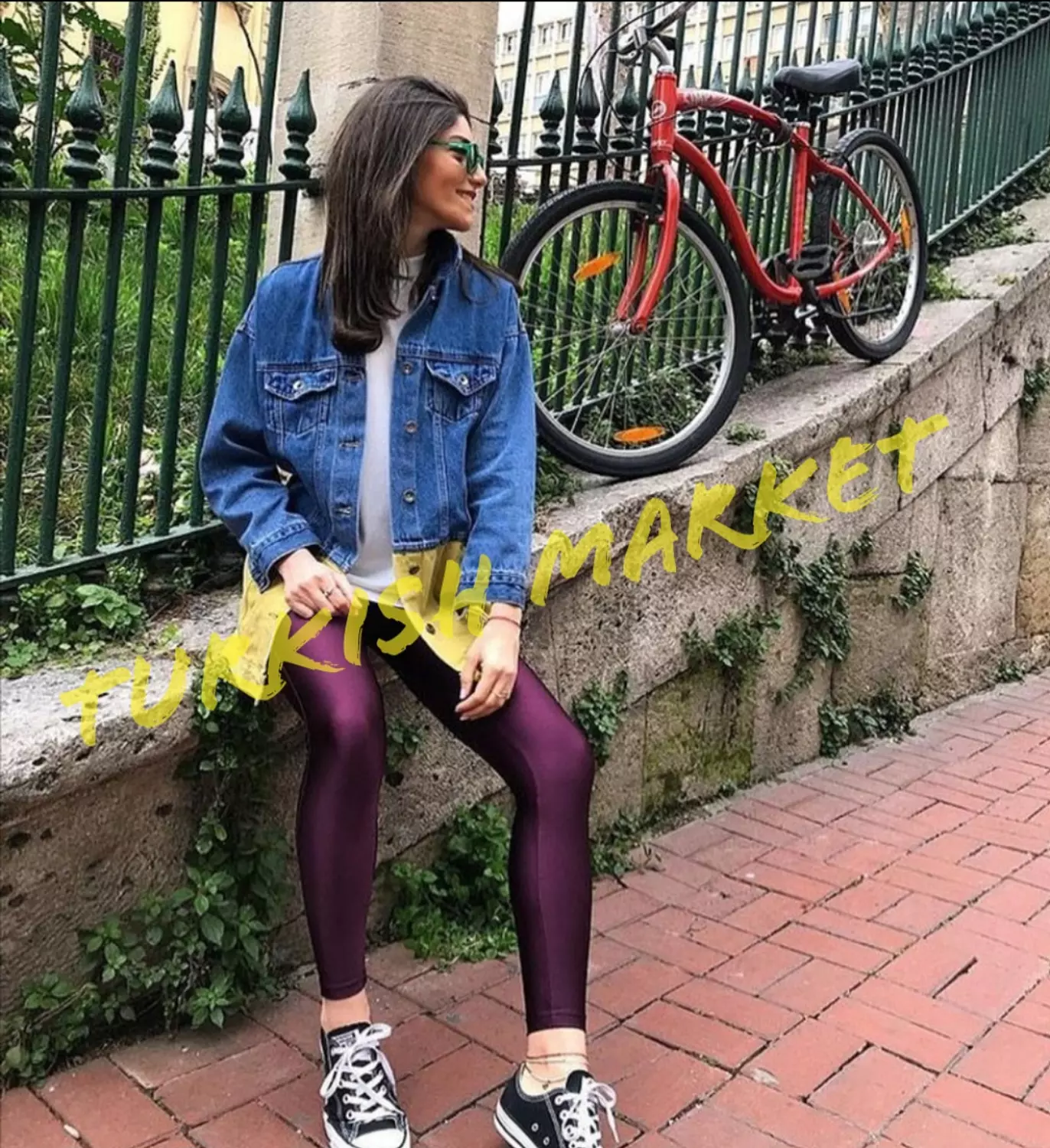 Aubergine Metallic Legging  2