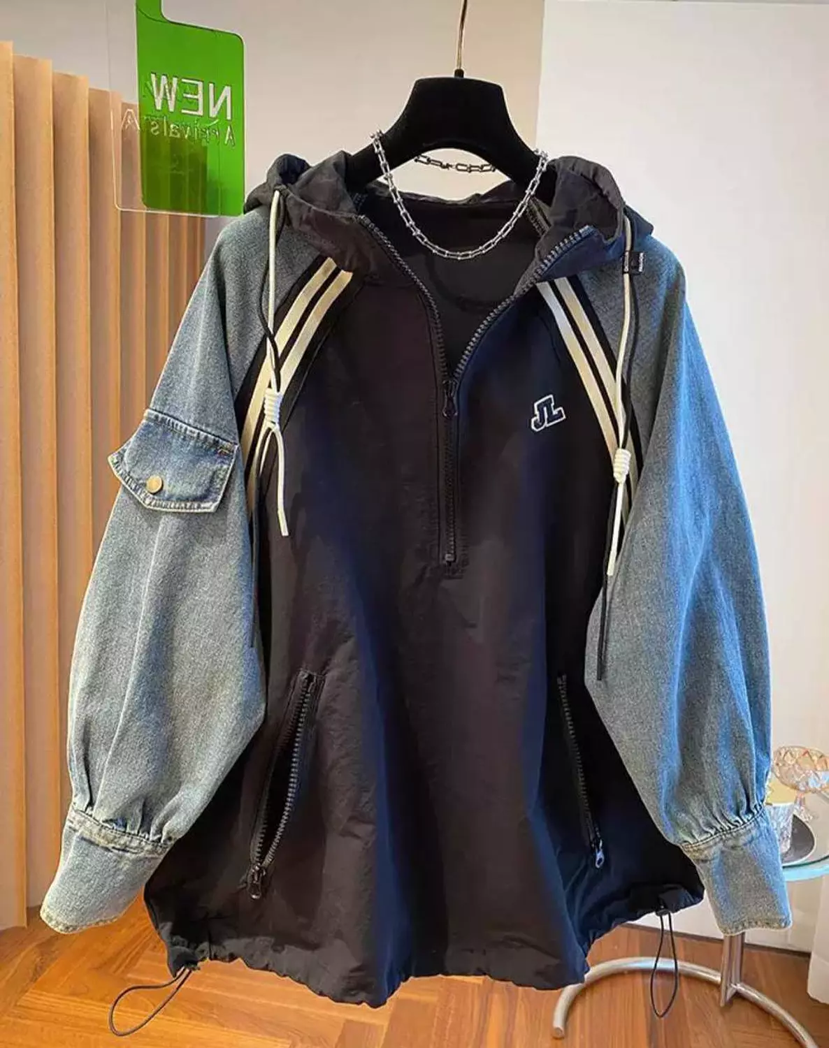 waterproof hoodie and jeans image