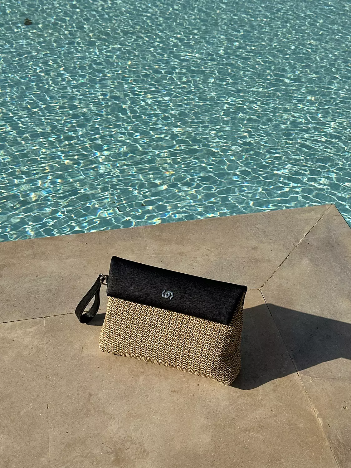 Co-Rafya Pouch Black image