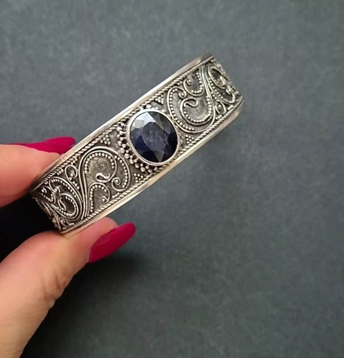 Blue sapphire Bangle  5
