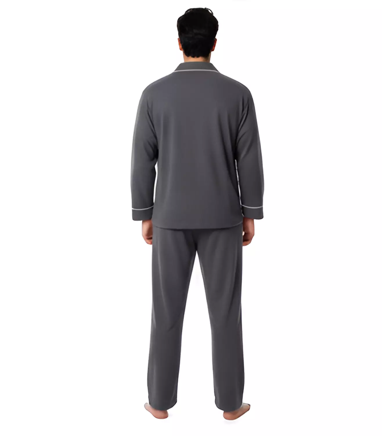 Shorto Classic Basic Viyella Pajama - 2610 - Dark Grey 4
