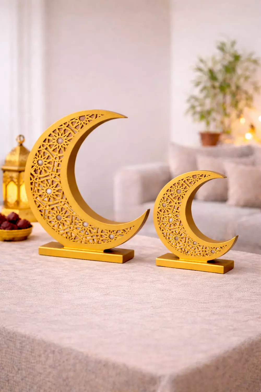 Ramadan Wooden Arabesque Crescent image