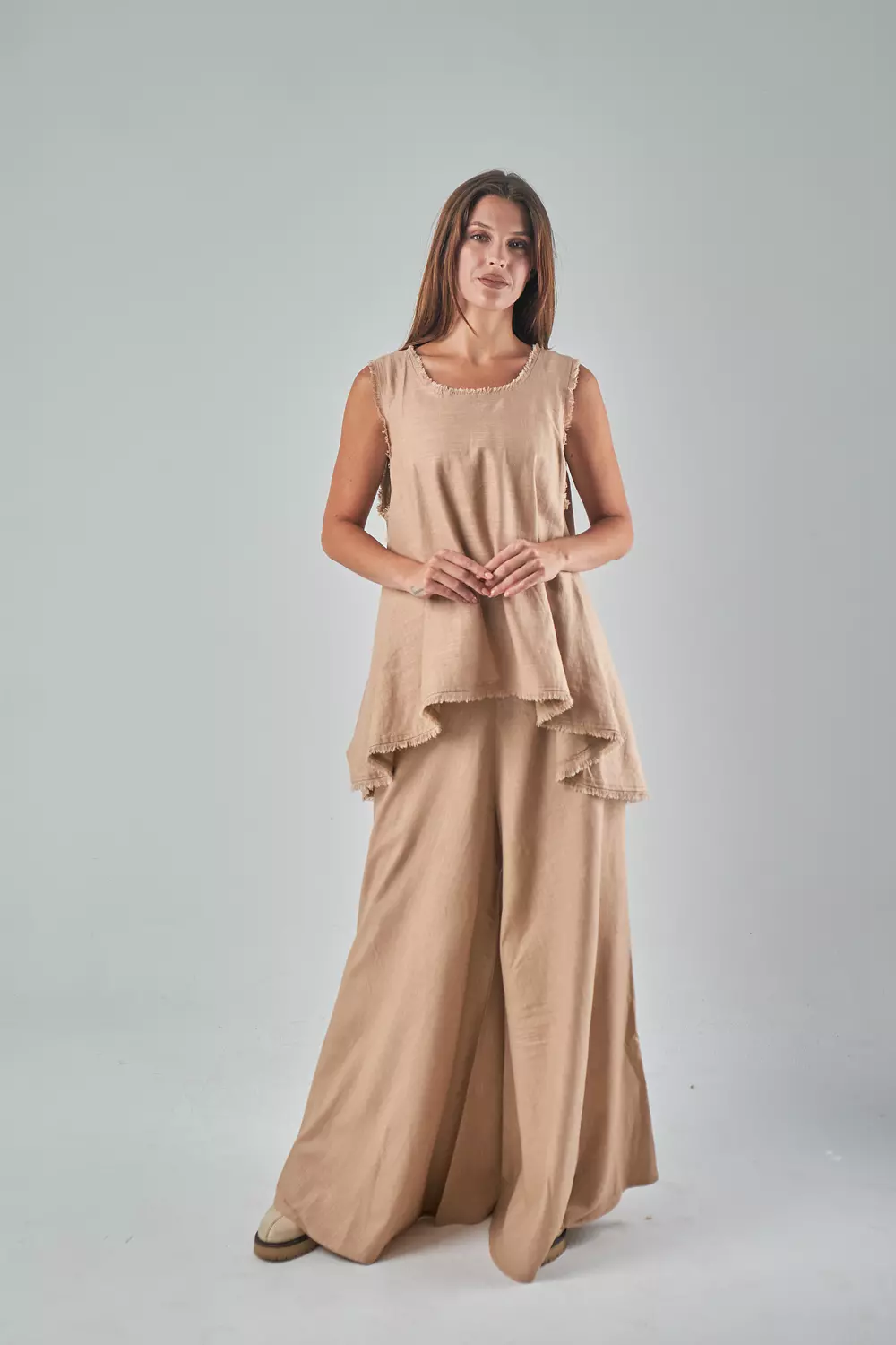 Mocha Muse Linen Sleeveless top  image