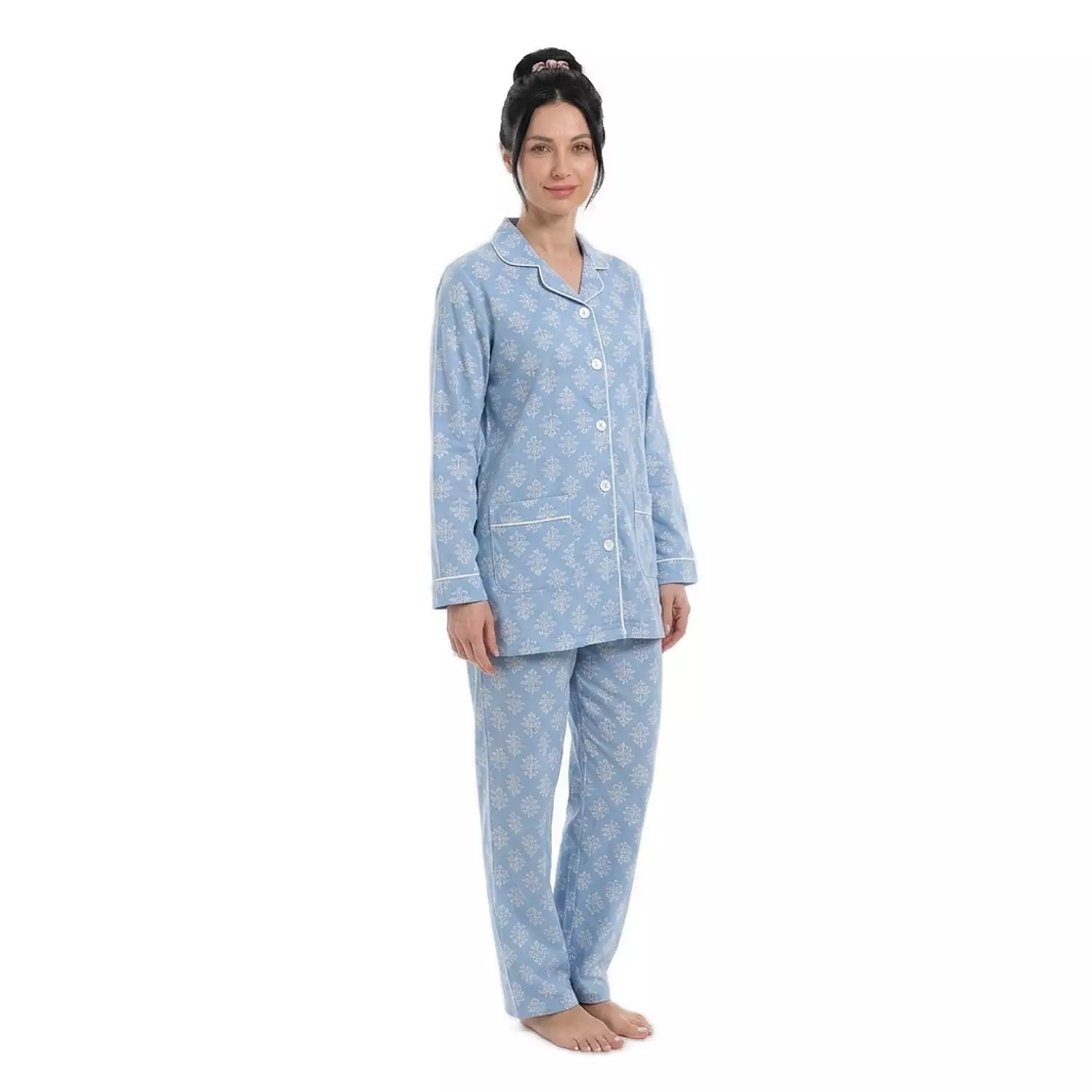 Women Summer Classic Lycra PJ - 2535- Light Blue 3
