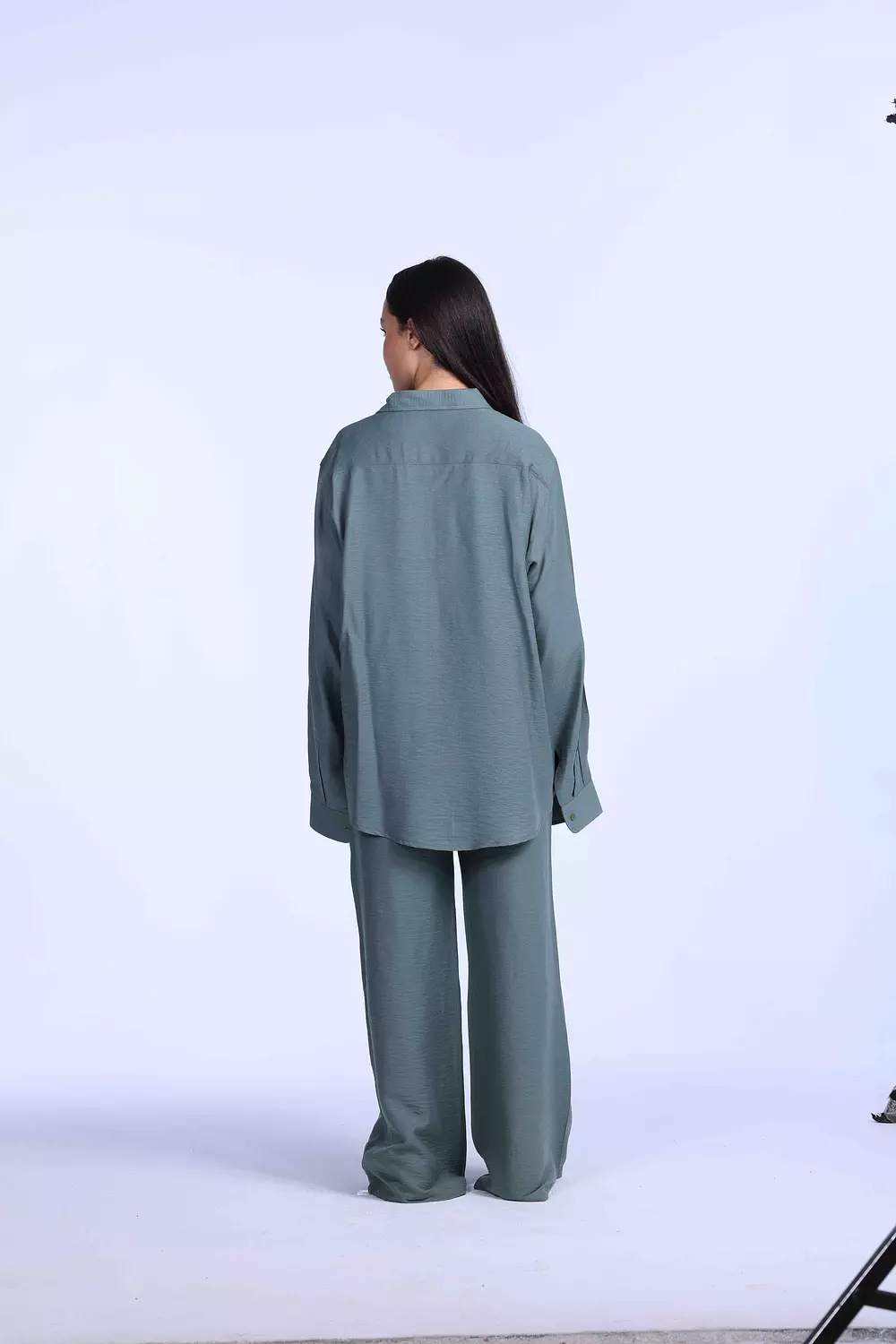 Mint oversized linen chemise 3