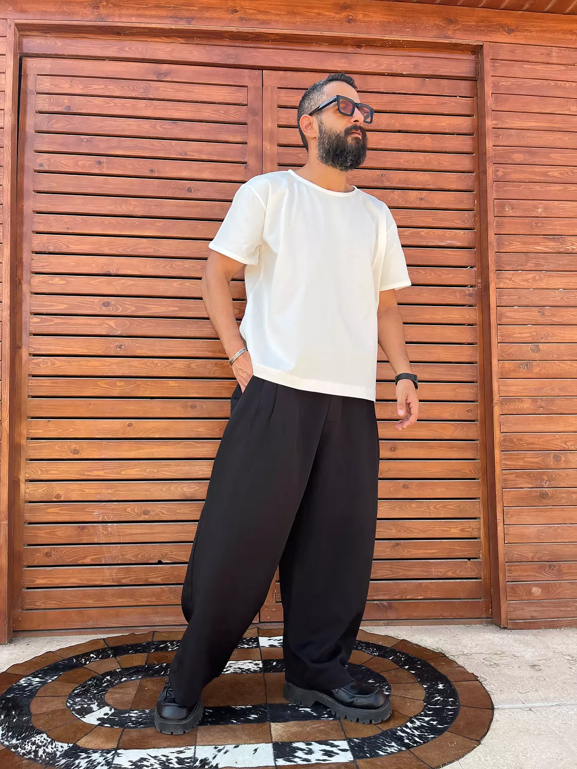 Classic Wide-Leg pants - Black image