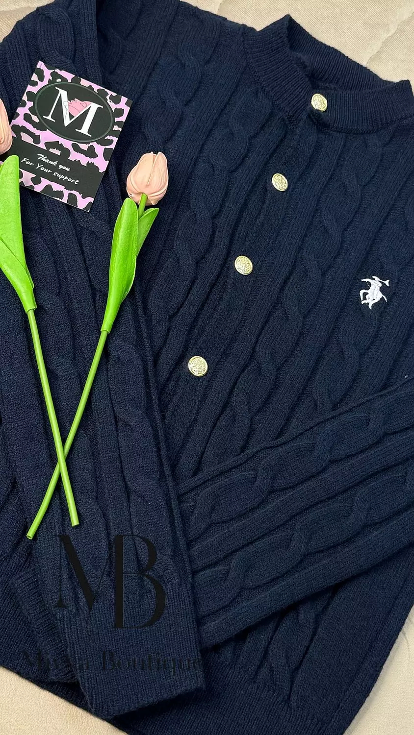 Soft Polo-Embroidered Cardigan * 7