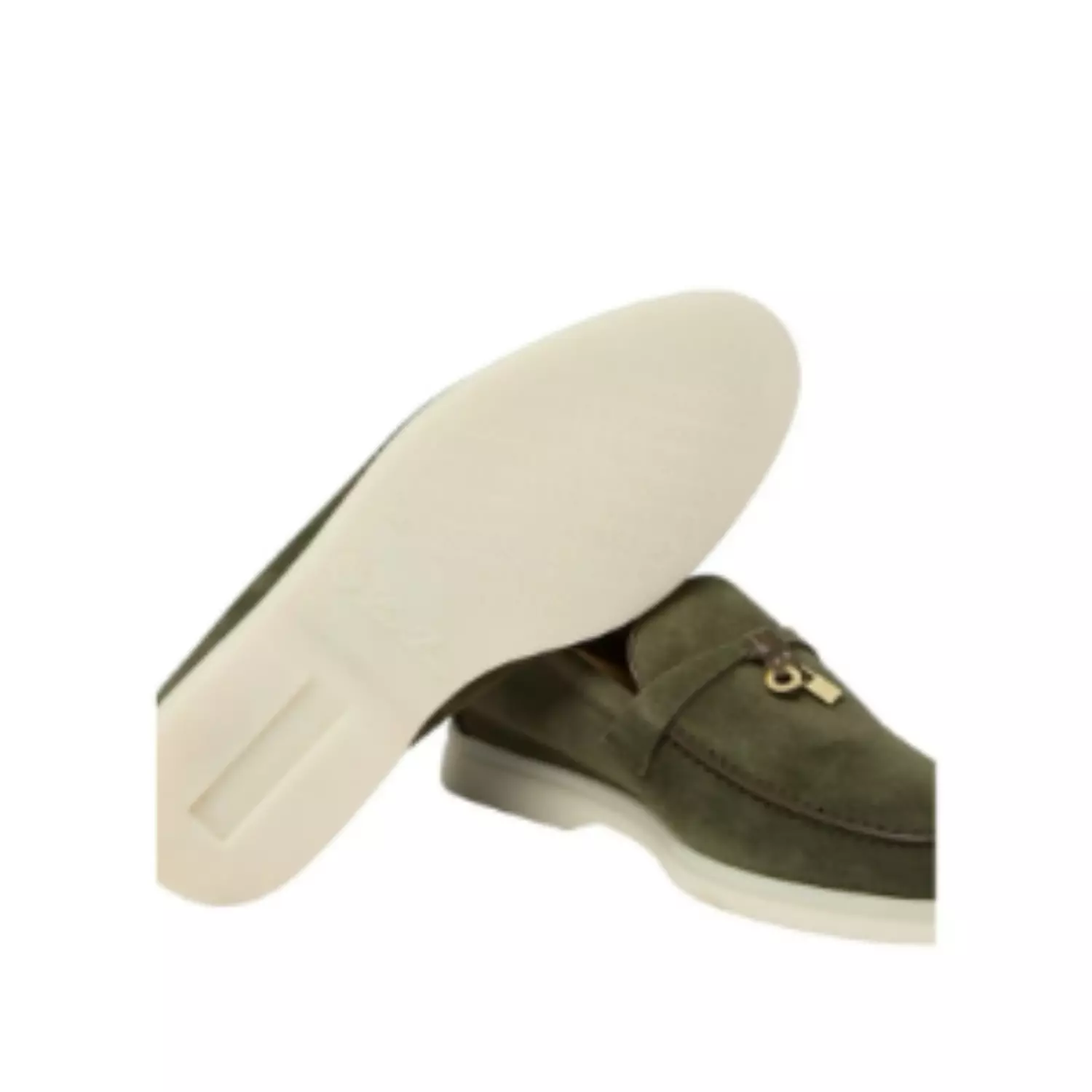 Loro Piana Summer Charms Walk Loafer Suede Ribbon Green 5