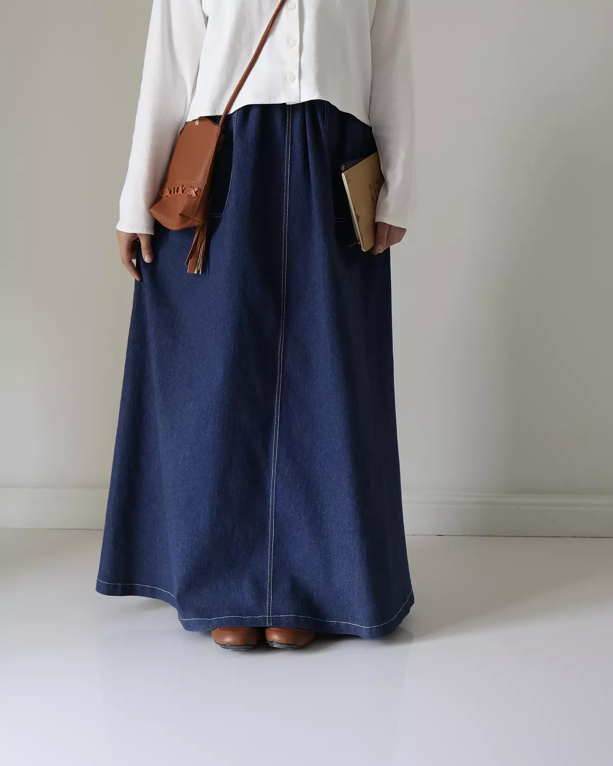 Denim Skirt Dark Blue A Line - TEENAGE 5