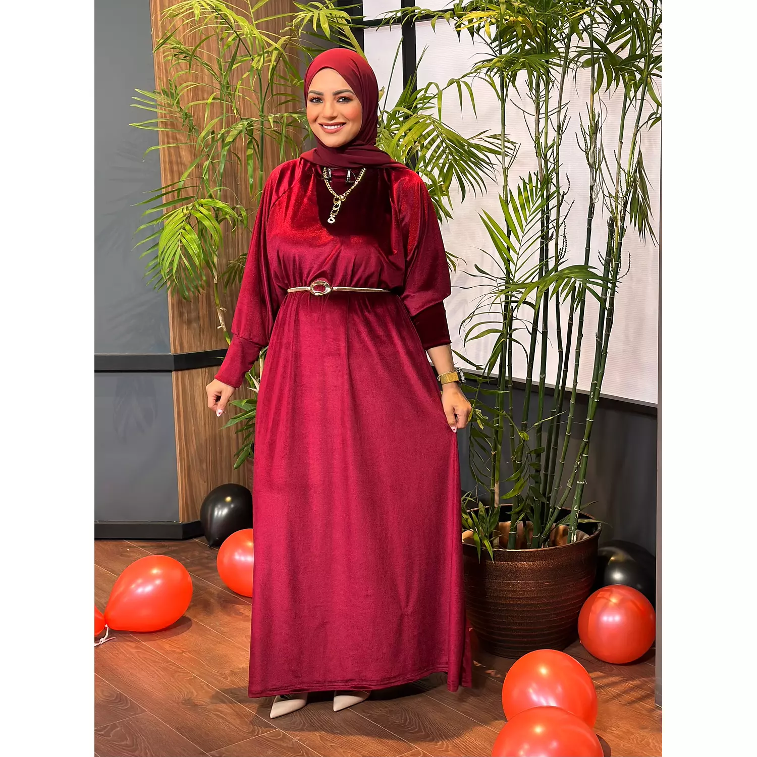 Velvet Maxi Dress -2nd-img